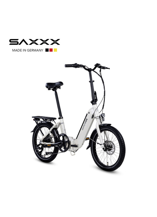 Elektromobilität - Falt-E-Bike Foldi Comfort von SAXXX , in Farbe CREME-WEISS-GLÄNZEND Ansicht 1