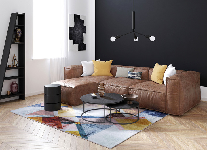 Modern - Luxuriöser Teppich aus der Gino Falcone Kollektion, in Größe 113 (Brücke, 70 x140 cm) bis 278 (Teppich, 190x290 cm), in Farbe MULTICOLOR Ansicht 1
