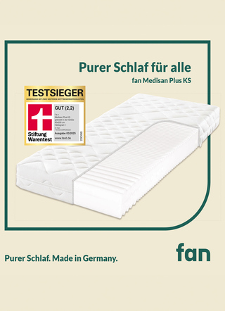 Matratzen & Topper - 7-Zonen-Kaltschaumkern-Matratze „fan Medisan Plus KS“ – Ansicht  Matratzen & Topper - 7-Zonen-Kaltschaumkern-Matratze „fan Medisan Plus KS“, in Größe 130 (80/200 cm) bis 138 (180/200 cm), in Farbe  – Ansicht