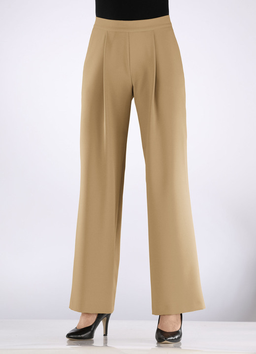 Hosen in Schlupfform - Hose mit Bundfalten in modischer Weite Ansicht 3 Hosen in Schlupfform - Hose mit Bundfalten in modischer Weite, in Größe 018 bis 052, in Farbe KARAMELL Ansicht 3