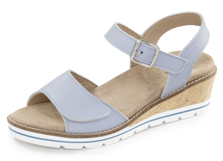 Sandaletten & Pantoletten - ELENA EDEN, bequeme Damen-Sandaletten, Weite H, mit herausnehmbarem Fußbett, in Größe 035 bis 041, in Farbe WEISS Ansicht 7