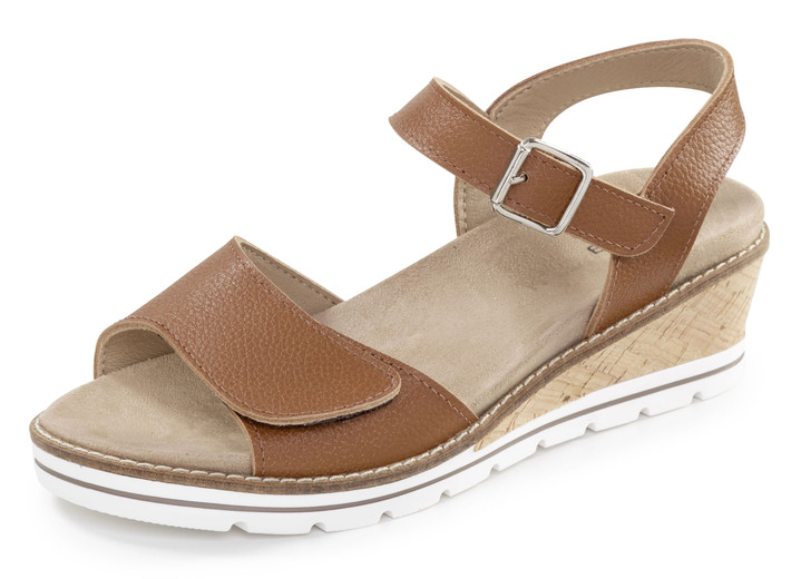 Sandaletten & Pantoletten - ELENA EDEN, bequeme Damen-Sandaletten, Weite H, mit herausnehmbarem Fußbett, in Größe 035 bis 041, in Farbe WEISS Ansicht 10