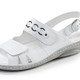 Sandaletten & Pantoletten - Waldläufer, bequeme Damen-Sandalen, Weite G, mit herausnehmbarem Fußbett, in Größe 3 1/2 bis 8, in Farbe JEANSBLAU – Farbe WEISS – Ansicht 1
