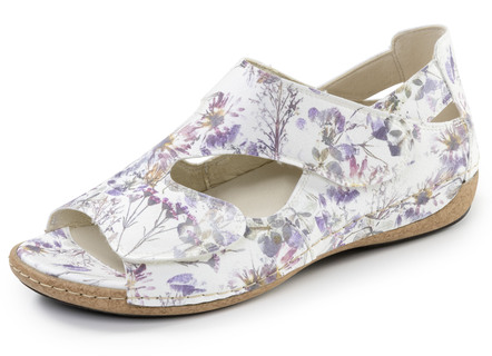 Waldläufer, bequeme Damen-Sandalen, Weite H, mit herausnehmbarem Fußbett
