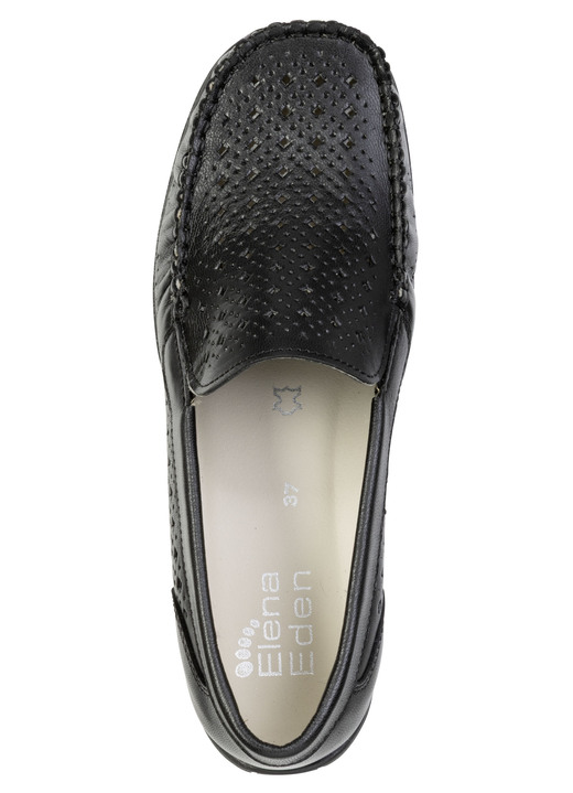 Slipper & Schnürschuhe - ELENA EDEN, sommerliche Damen-Slipper, Weite H, mit herausnehmbarem Fußbett, in Größe 036 bis 042, in Farbe SCHWARZ Ansicht 2