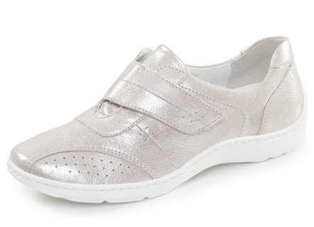 Waldläufer, bequeme Damen-Slipper, Weite H, mit herausnehmbarem Fußbett