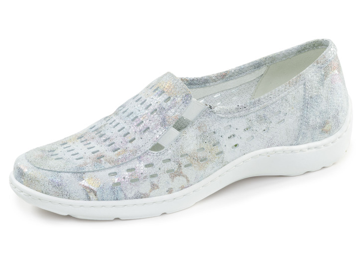 Slipper & Schnürschuhe - Waldläufer, sommerliche Damen-Slipper, Weite H, mit herausnehmbarem Fußbett, in Größe 3 1/2 bis 8, in Farbe DUNKELBLAU Ansicht 5