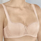 Bügel-BH - Susa Dirndl-BH mit floraler Elastikspitze im Vorderteil, in Größe 070 bis 100, in Cup E, in Farbe WEISS – Farbe BEIGE – Ansicht 2