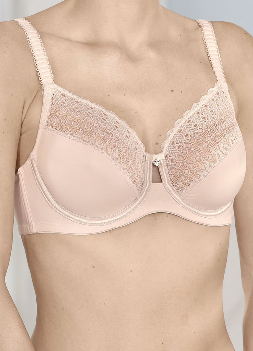 BH mit Spitze - Sassa Zweierpack Bügel-BH, in Größe 075 bis 100, in Cup D, in Farbe 1X EISBLAU, 1X WEISS Ansicht 11