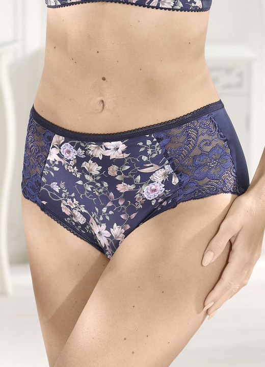 Slips - Miss Mary Slip mit farbharmonischem Floraldessin, in Größe 038 bis 054, in Farbe MARINE-BUNT Ansicht 3