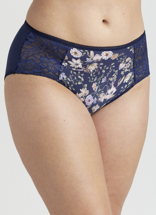 Slips - Miss Mary Slip mit farbharmonischem Floraldessin, in Größe 038 bis 054, in Farbe MARINE-BUNT Ansicht 1