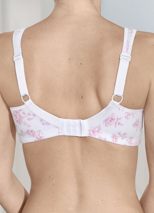 BH mit Spitze - Zweierpack Susa BH mit Baumwolle, in Größe 075 bis 105, in Cup D, in Farbe 1X WEISS-ROSÉ, 1X WEISS Ansicht 2