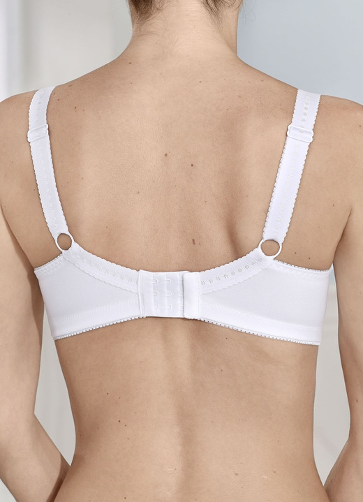 Soft-BH - Naturana Zweierpack BH mit Baumwolle, in Größe 080 bis 105, in Cup C, in Farbe WEISS Ansicht 2