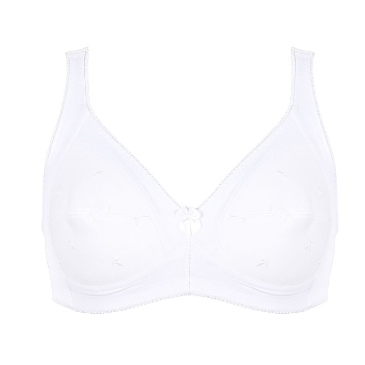 Soft-BH - Naturana Zweierpack BH mit Baumwolle, in Größe 080 bis 105, in Cup C, in Farbe WEISS Ansicht 3