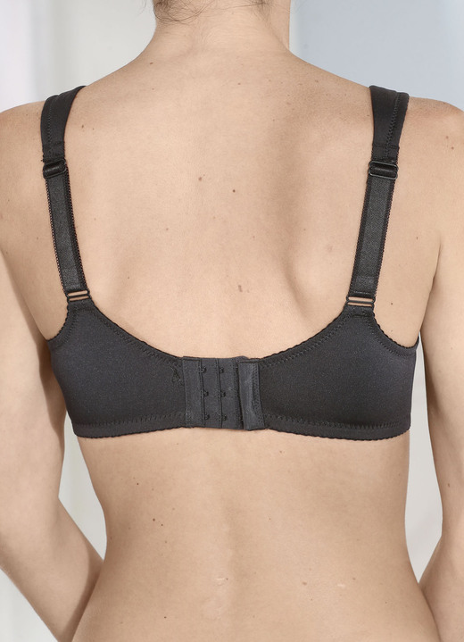 Bügel-BH - Viania Zweierpack Bügel-BH mit Elastikspitze, in Größe 080 bis 100, in Cup B, in Farbe 1X SCHWARZ, 1X SEKT Ansicht 5