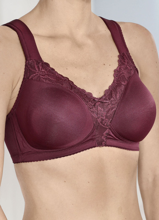 BH mit Spitze - Viania Zweierpack BH, in Größe 080 bis 100, in Cup C, in Farbe 1X GRAFIT, 1X SEKT Ansicht 4