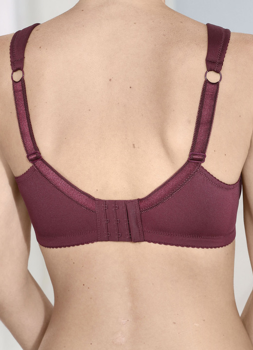 BH mit Spitze - Viania Zweierpack BH, in Größe 080 bis 100, in Cup C, in Farbe 1X GRAFIT, 1X SEKT Ansicht 6