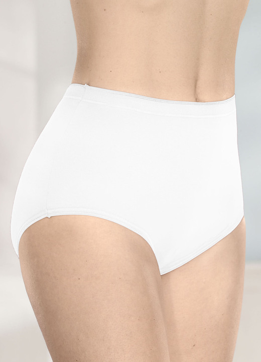 Damen - brio lingerie Fünferpack Slips mit elastischen Abschlüssen, in Größe 040 bis 058, in Farbe 3X BORDEAUX, 2X SCHWARZ Ansicht 7