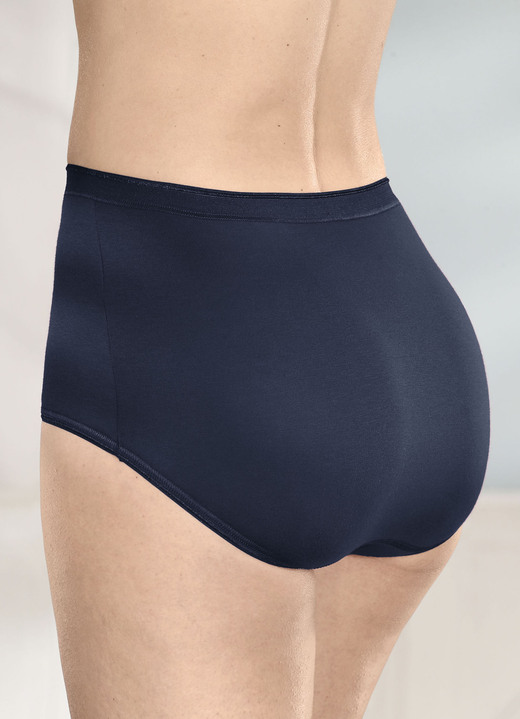 Damen - brio lingerie Fünferpack Slips mit elastischen Abschlüssen, in Größe 040 bis 058, in Farbe 3X BORDEAUX, 2X SCHWARZ Ansicht 6