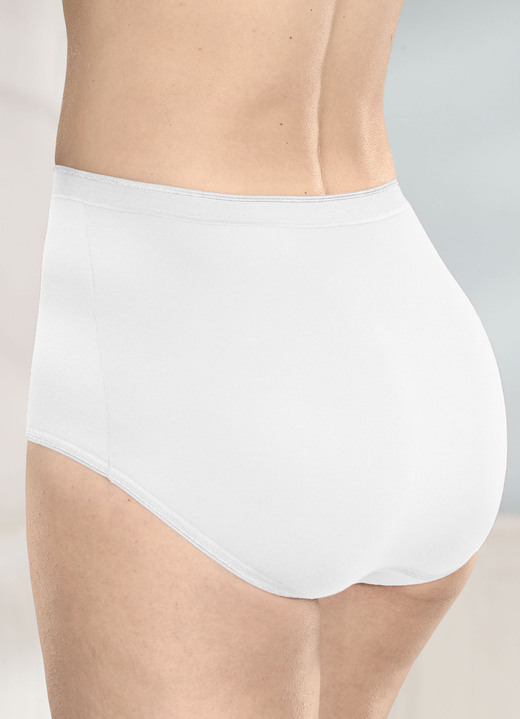 Damen - brio lingerie Fünferpack Slips mit elastischen Abschlüssen, in Größe 040 bis 058, in Farbe 3X BORDEAUX, 2X SCHWARZ Ansicht 8