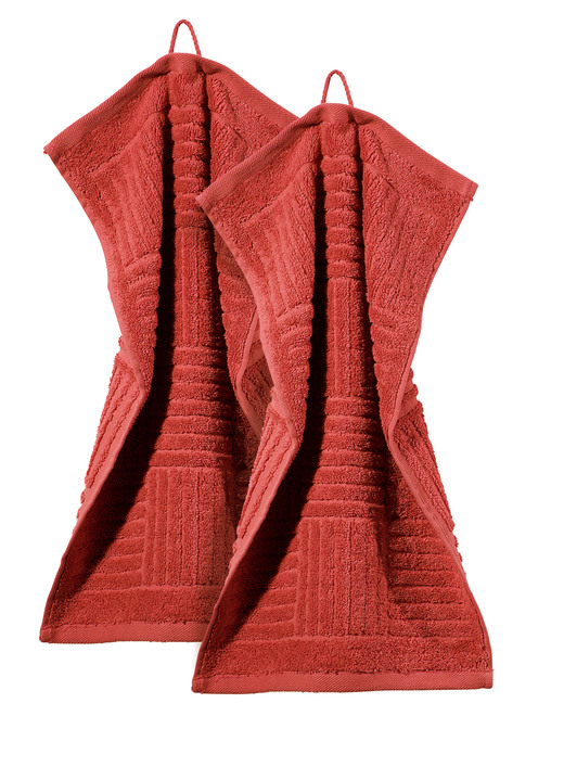 Frottier Handtücher - Flauschig weiche Frottier-Serie mit Hoch-Tief-Struktur, in Größe 200 (2 Handtücher, 50/100 cm) bis 204 (1 Duschtuch, 70/140 cm), in Farbe BLAU Ansicht 13