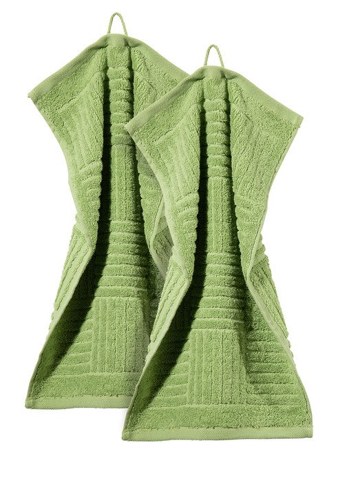 Frottier Handtücher - Flauschig weiche Frottier-Serie mit Hoch-Tief-Struktur, in Größe 200 (2 Handtücher, 50/100 cm) bis 204 (1 Duschtuch, 70/140 cm), in Farbe BLAU Ansicht 16