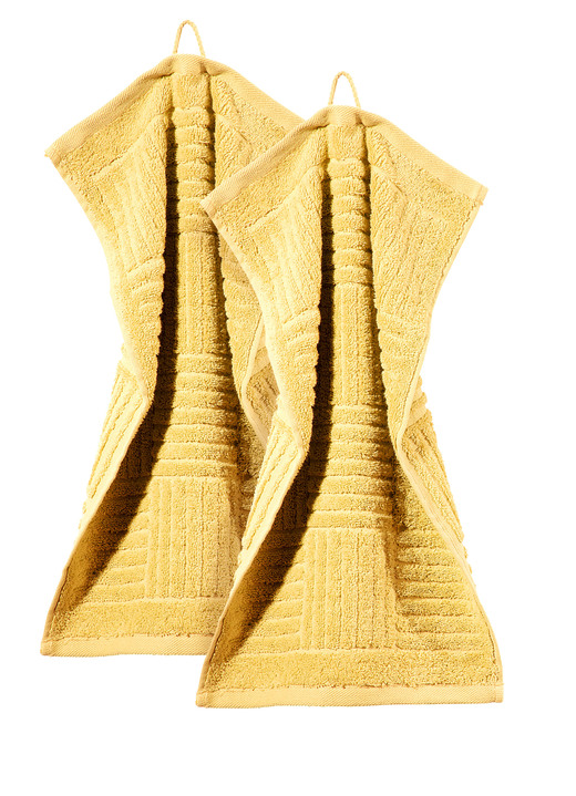 Frottier Handtücher - Flauschig weiche Frottier-Serie mit Hoch-Tief-Struktur, in Größe 200 (2 Handtücher, 50/100 cm) bis 204 (1 Duschtuch, 70/140 cm), in Farbe BLAU Ansicht 18