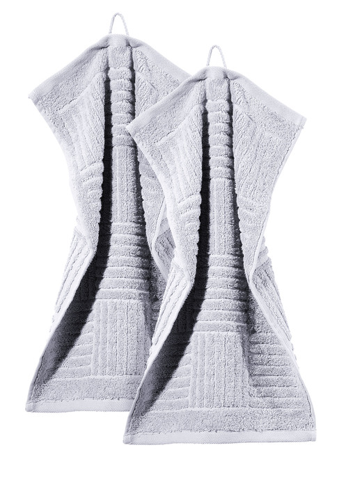 Frottier Handtücher - Flauschig weiche Frottier-Serie mit Hoch-Tief-Struktur, in Größe 200 (2 Handtücher, 50/100 cm) bis 204 (1 Duschtuch, 70/140 cm), in Farbe BLAU Ansicht 22