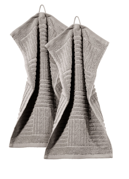 Frottier Handtücher - Flauschig weiche Frottier-Serie mit Hoch-Tief-Struktur, in Größe 200 (2 Handtücher, 50/100 cm) bis 204 (1 Duschtuch, 70/140 cm), in Farbe BLAU Ansicht 24