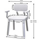 Badhilfen - Dusch- und Badestuhl für sicheres Duschen und Baden, in Farbe WEISS-ALU – Farbe WEISS-ALU – Ansicht 3