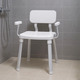 Badhilfen - Dusch- und Badestuhl für sicheres Duschen und Baden, in Farbe WEISS-ALU – Farbe WEISS-ALU – Ansicht 1