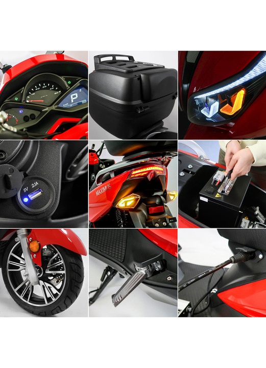 Elektromobile - E-City-Roller Maximus MX2-45, in Farbe ROT Ansicht 8