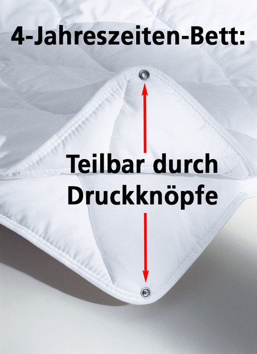 Bettwaren - Bettwarenprogramm von fan aus hochwertigen Materialien Ansicht 6 Bettwaren - Bettwarenprogramm von fan aus hochwertigen Materialien, in Größe 103 (Decke, 135/200 cm) bis 110 (Decke, 155/220 cm), in Farbe WEISS, in Ausführung Leicht-Steppbett Ansicht 6