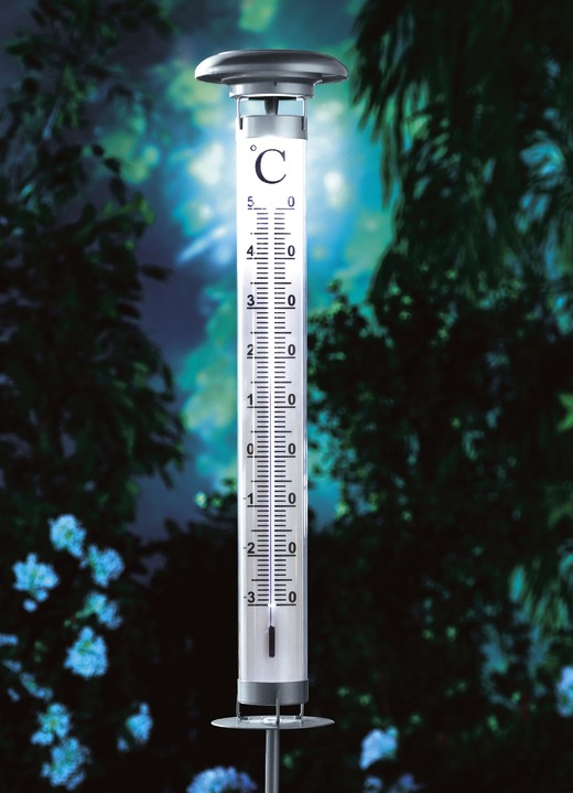 Gartengeräte und Zubehör - Beleuchtetes Thermometer, in Farbe SILBER Ansicht 2