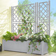 Sichtschutz - Pflanzkasten mit Spalierwand, in Farbe STEINGRAU, in Ausführung Pflanzkasten klein
