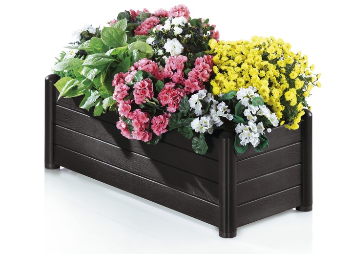Blumentöpfe & Pflanzgefäße - Pflanzkasten aus wetterbeständigem Kunststoff, in Farbe STEINGRAU, in Ausführung Pflanzkasten klein Ansicht 5