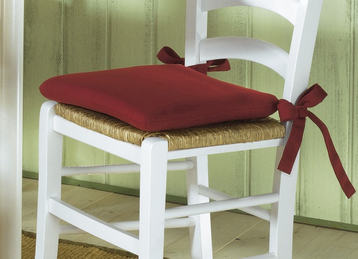 Wohnen - 2er-Set Sitzkissen mit Schleifenbändern, in Farbe BEIGE Ansicht 5