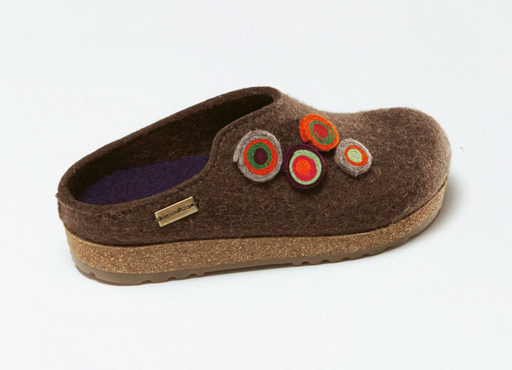 Hausschuhe - Haflinger Damen-Hausschuhe aus reiner Schurwolle, in Größe 036 bis 042, in Farbe GRÜN Ansicht 3