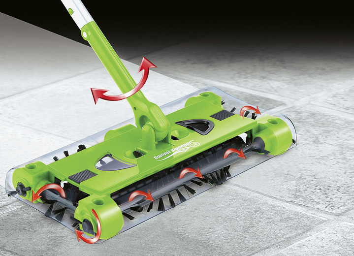 Reinigungsgeräte - Swivel Sweeper Akku-Besen mit Lithium-Ionen-Akku, in Farbe GRÜN Ansicht 1