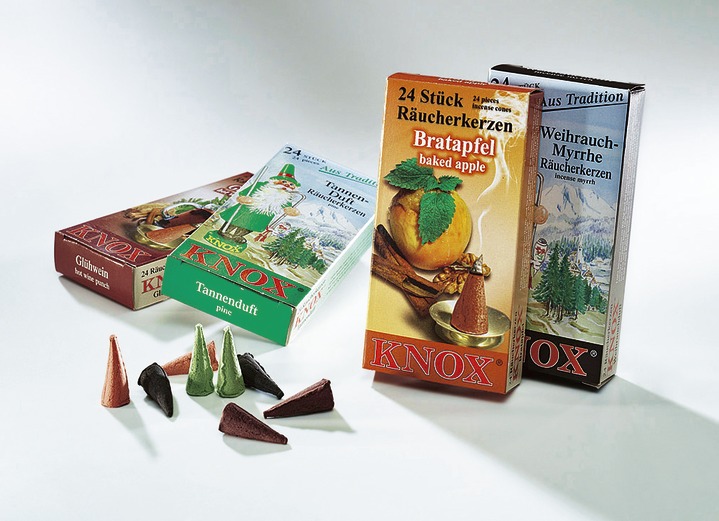 Weihnachtliche Dekorationen - Räucherkerzen-Set, 96-teilig, in Farbe GRÜN-SCHW-BRAUN Ansicht 2