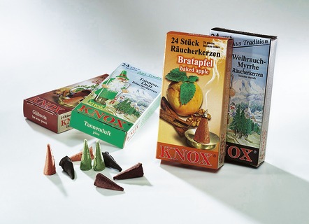 Weihnachtliche Dekorationen - Räucherkerzen-Set, 96-teilig, in Farbe GRÜN-SCHW-BRAUN