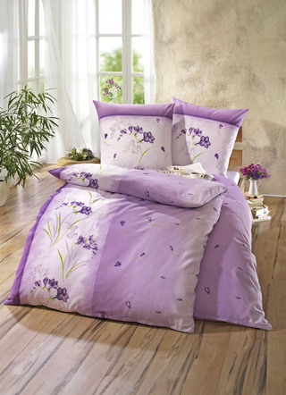 Bettwäschegarnituren - Bügelleichte DOBNIG Bettwäsche-Garnitur mit Reißverschluss – Farbe GRÜN – Ansicht  Bettwäschegarnituren - Bügelleichte DOBNIG Bettwäsche-Garnitur mit Reißverschluss, in Größe 111 (40/80 cm + 135/200 cm) bis 412 (Sparset, 4-teilig), in Farbe ORANGE – Farbe GRÜN – Ansicht