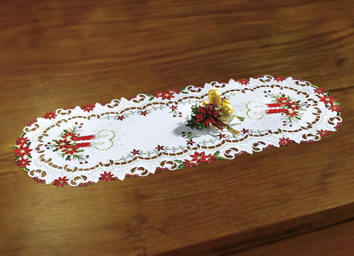 Heimtextilien - Weihnachtliche Tisch- und Raumdekoration, in Größe 140 (Läufer oval, 40/85 cm) bis 404 (Kissenbezug, 40/40 cm), in Farbe  Ansicht 2