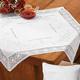 Tischdecken - Tisch- und Raumdekoration mit Stickerei und Häkelspitze – Farbe WEISS – Ansicht 1 Tischdecken - Tisch- und Raumdekoration mit Stickerei und Häkelspitze, in Größe 130 (Deckchen, 35x 35 cm) bis 404 (Kissenhülle, 40x 40 cm), in Farbe WEISS – Farbe WEISS – Ansicht 1