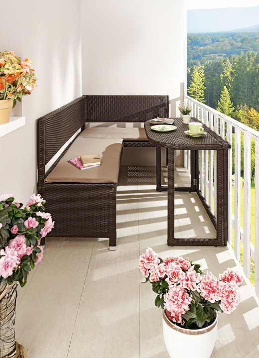 Gartenmöbel - Balkonmöbel-Serie, in Farbe BRAUN, in Ausführung Klapptisch