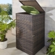 Gartengeräte und Zubehör - Mülltonnenschrank aus witterungsbeständigem Kunststoffgeflecht, in Farbe BRAUN, in Ausführung klein