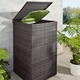 Gartengeräte und Zubehör - Mülltonnenschrank aus witterungsbeständigem Kunststoffgeflecht, in Farbe BRAUN, in Ausführung klein – Farbe ANTHRAZIT – Ansicht 1