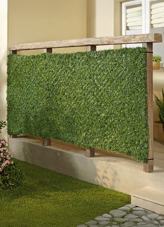 Sichtschutz - Praktischer Sichtschutz aus stabilem Kunststoffgeflecht, in Farbe GRÜN – Farbe GRÜN – Ansicht 