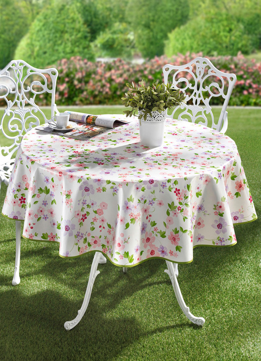 Garten - Tischdekoration in pflegeleichter Qualität, in Größe 108 (Mitteldecke, 80x 80 cm) bis 302 (2 Platz-Sets, 34x 47 cm), in Farbe WEISS Ansicht 2