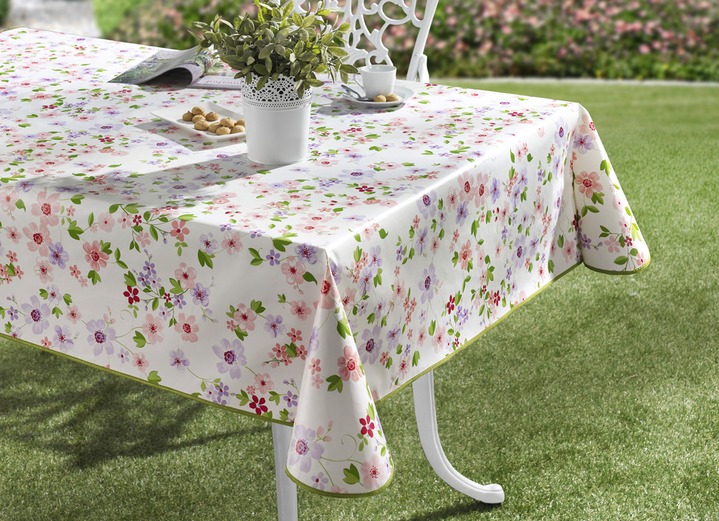 Gartentischdecken - Tischdekoration in pflegeleichter Qualität, in Größe 108 (Mitteldecke, 80x 80 cm) bis 302 (2 Platz-Sets, 34x 47 cm), in Farbe WEISS Ansicht 1